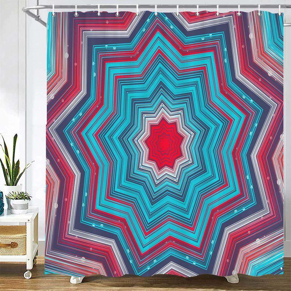 Indian Bohemian 3d Shower Curtains Waterproof Fabric Print Boho Mandala Bathroom Curtain With Hooks Decor 180*200 Bathtub Screen