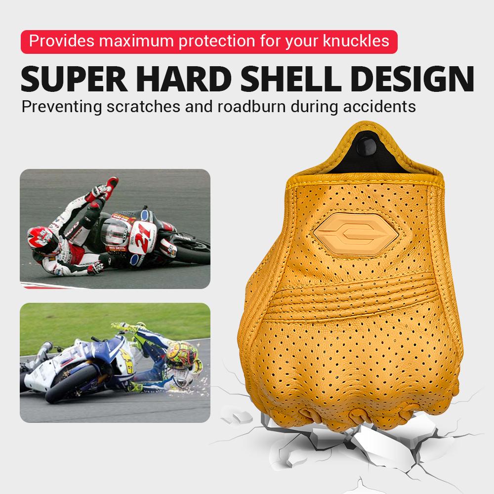 Motorcycle Gloves Breathable In Summer And Warm In Winter Off-road Motorcycle Anti Fall Touch Riding Gloves Retro Leather Gloves