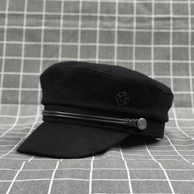Französischer Schwarzer Hut Männlich Und Weiblich Trend Jugend Japanischer Internetstar Retro Britischer Maler Achtkantiger Hut