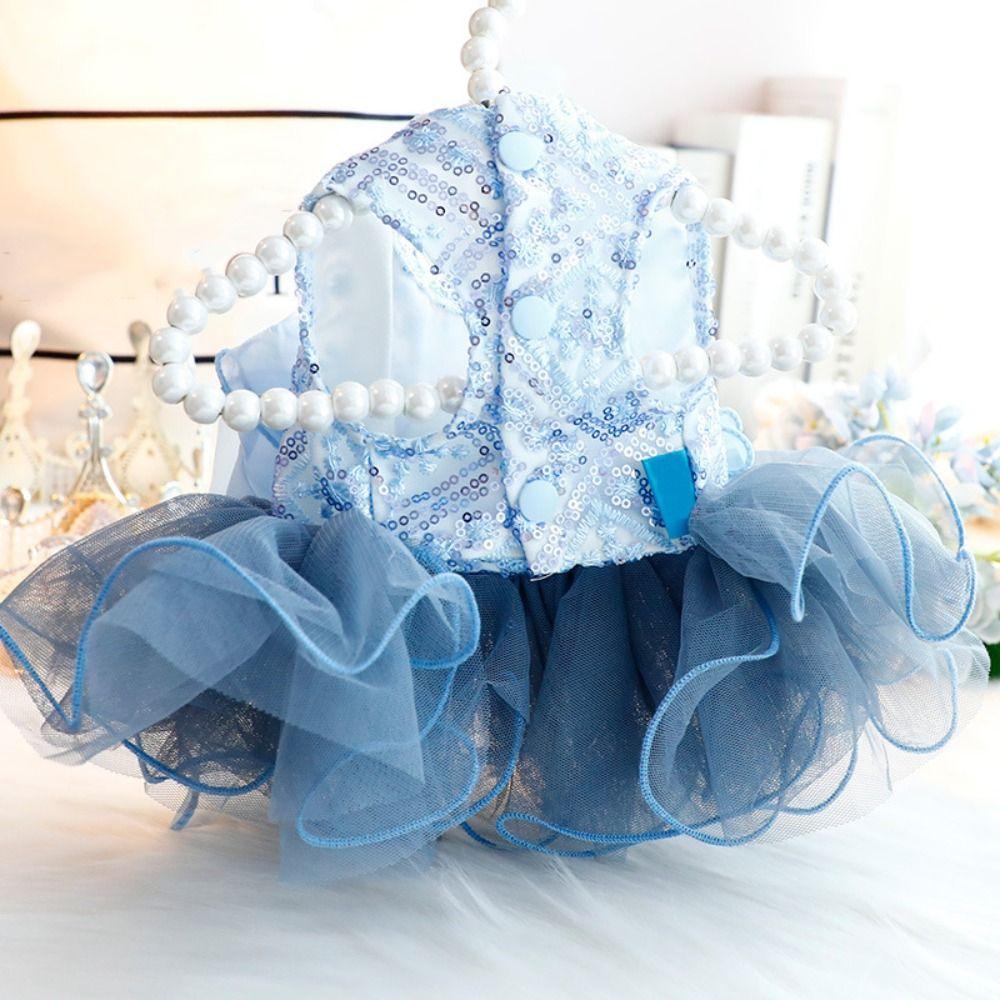 Fluffy Pet Princess Dress Soft Pet Costume Puppy Fairy Skirt  for Small and Medium Sized Dogs