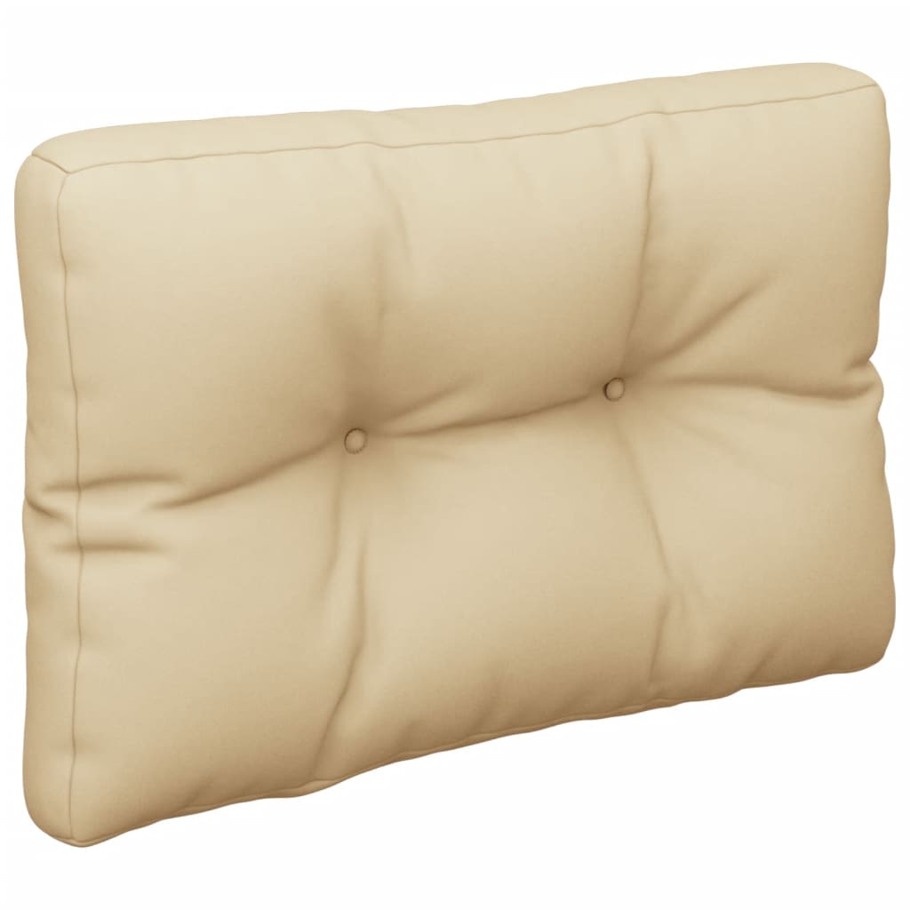 2 Piece Pallet Cushions Beige Fabric
