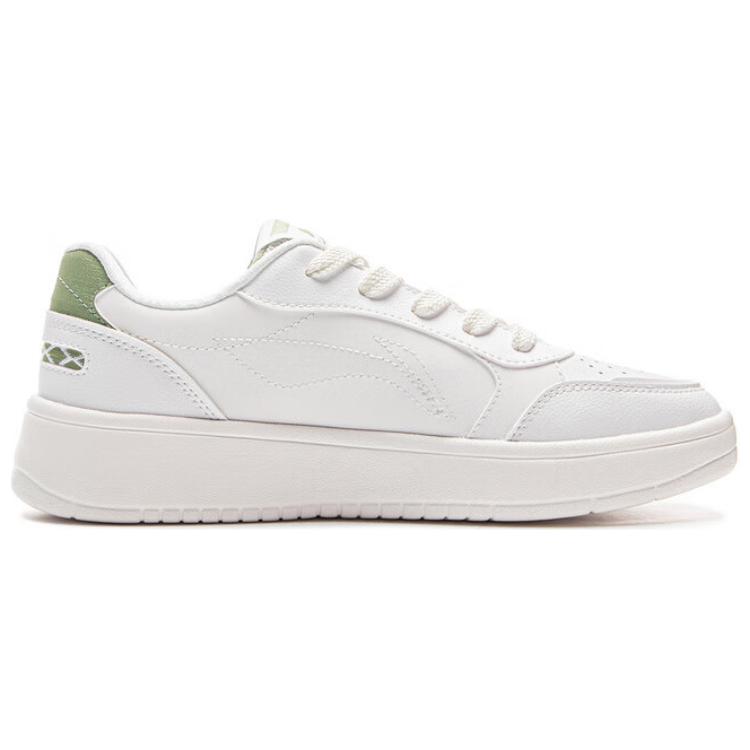 Li Ning Yuan Bao Pure Classic Fashion Versatile Youthful White Sneakers Women Sneakers Green AGCV148-2