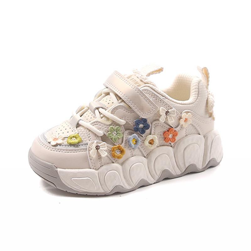 

Fashion Sneakers Girls Children Casual Sports Shoes Floral Pattern Shoes Kids Comfortable Walking 37