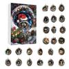 Calendario dell'Avvento Animali della Foresta 2025 24 Giorni Simpatici Animali Decorazioni Festive Conto alla Rovescia per Natale con Ornamenti Animali Acrilici 2D per Albero di Natale Decorazioni per la Casa