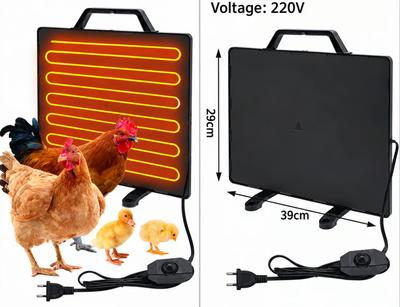 Adjustable Brooder Heater – 2-in-1 Chicken Coop & Pet Heating Plate with Thermostat (50-80°C), Safe Radiant Heat for Chicks & Animals