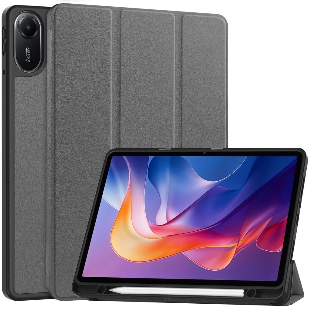 For Xiaomi Redmi Pad 2 Stand Case Shock-Absorbent Leather Tablet Cover with Pen Slot