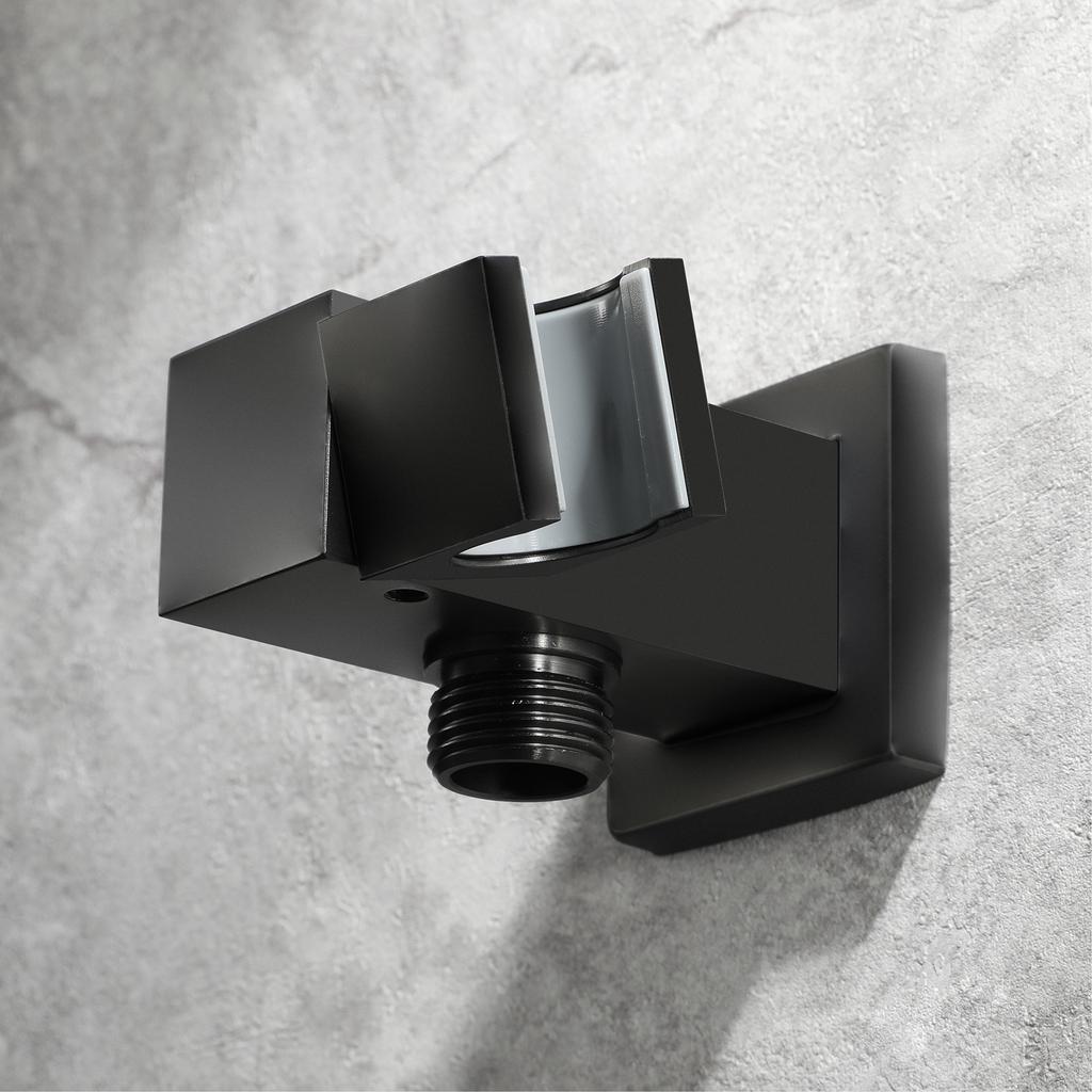 Bathroom Handheld Shower Head Holder Rack Bracket Wall Connector Wall Outlet Elbow Brass Wall Mounted Hand Shower Support