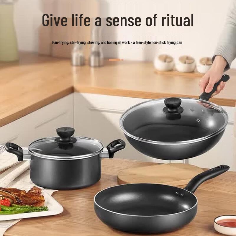 SUPOR Colorful Non-stick 3-Piece Cookware Set