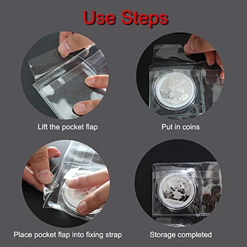 Coin storage book, commemorative coin collection book, transparent coin stamp collection book, 30 page pocket paper currency, 10 sheet collection