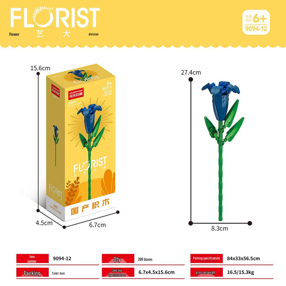 Desktop Flower Building Blocks: Educational Toy for Kids - Creative Gift for Girls