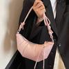New Niche Design Trend Simple Solid Color Horn Bag Versatile Commuter Fashion Shoulder Messenger Bag Women