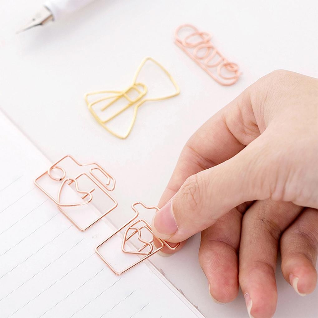 Open Book Shape Paper Clip Marking Document Photo Organizing Clip Metal Offic NE