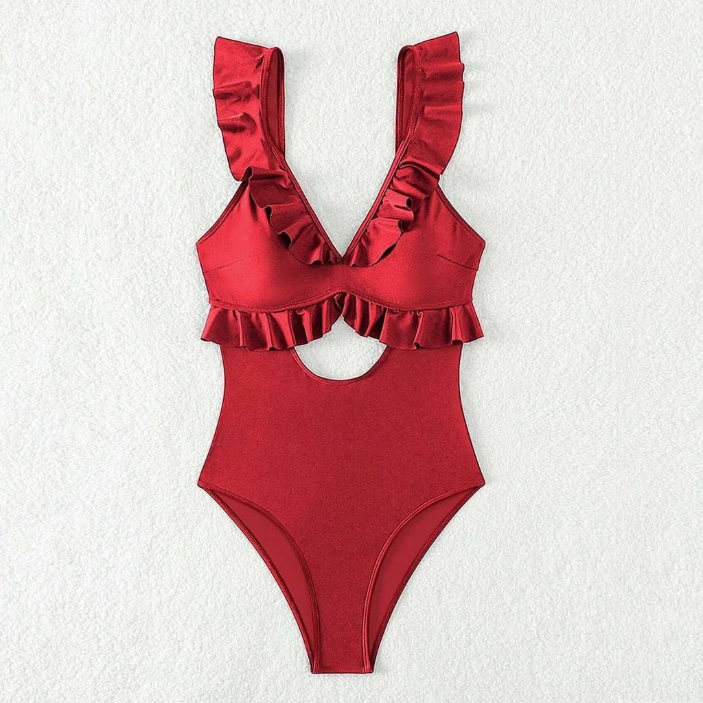 Women's Sexy Checkered Bikini Set, Strapless Three-Piece Swimwear, Summer Beach & Pool Party Bathing Suit