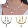 Νυφικό γυναικείο κολιέ Faux Pearl Rhinestone Charms Νυφικά Σκουλαρίκια Σετ κοσμήματα