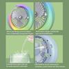 Bedside Fan Battery Powered Quiet Personal Fan Portable Humidifying Fan With 600ml Tank 3 Speeds Adjustable USB Rechargeable Fan