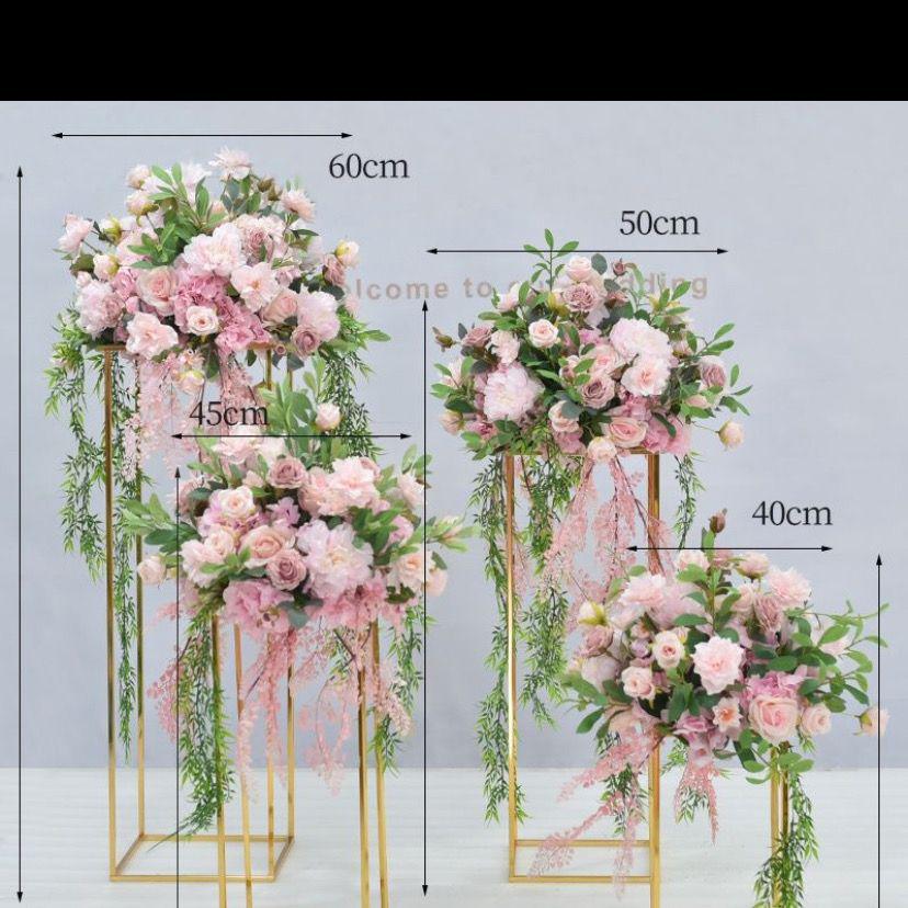 Geometric Iron Art Wedding Flower Ornaments for Venue Decoration