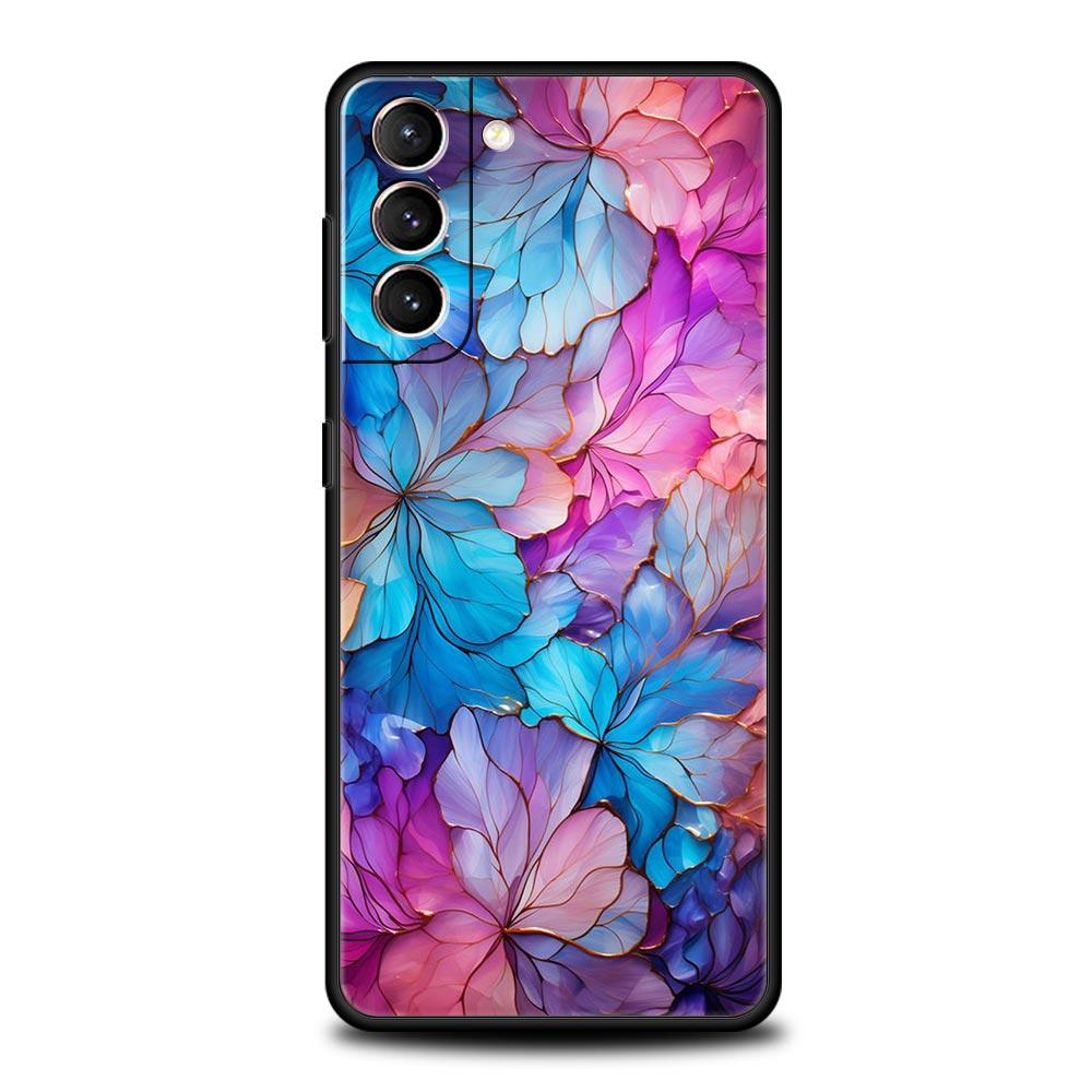 

Mandala flower totem Phone Case For Samsung Galaxy S24 S23 S22 Ultra S20 S21 FE 5G S10 S9 Plus S10E S8 S7 Soft Silicone Cover Samsung S10