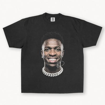 Tricou Grafic Vinicius Junior – Cămașă Streetwear Autografiată Fotbal – Tricou Unisex din Bumbac Premium