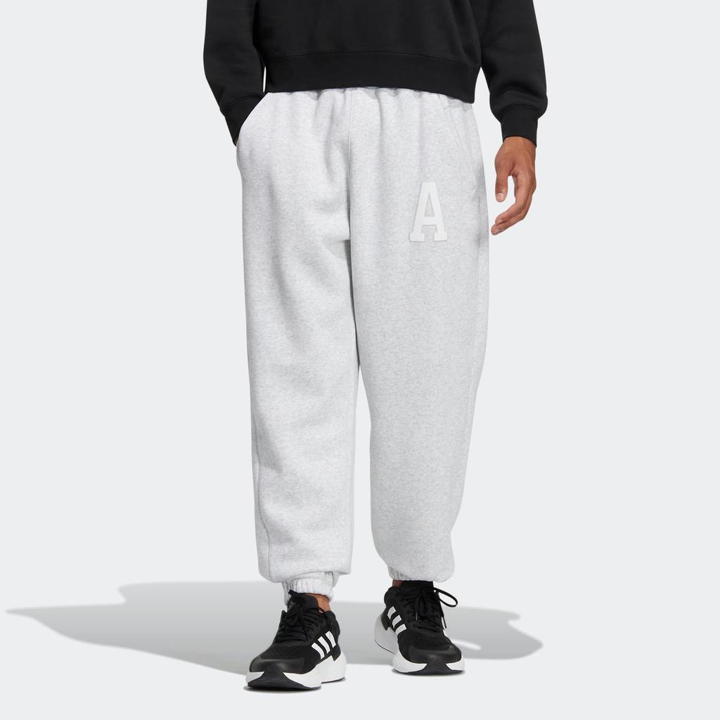 Adidas Letter Logo Print Joggers Men Bottoms Light-Gray IB2721