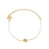 Mini Cute 3D Initials Bubble Letter Chain Bracelet For Women New Gold Color Stainless Steel Waterproof Elegant Christmas Jewelry