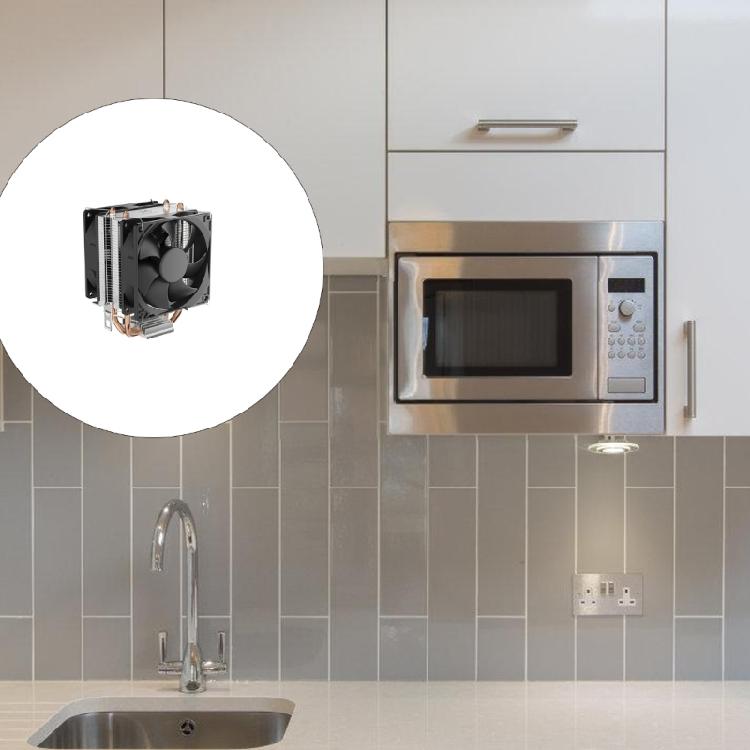 CPU Air Cooling Fan 12V 4Pin 2 Heat Pipe PC Processor CPU Fan Aluminum Copper Heatsink for LGA 775 1700 1851 115X 1200