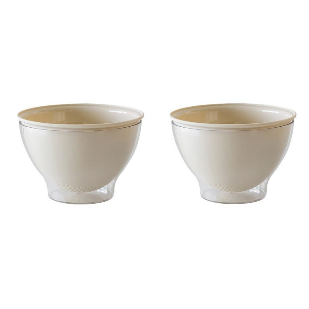 2Pcs Easy Cleaning Mini Fruit Basket Stackable Fruit Storage Containers Fruit Drain Bowl  Kitchen