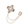 Vintage Brooch with Chain for and Trench Coats - Women's Lapel Pin Accessory