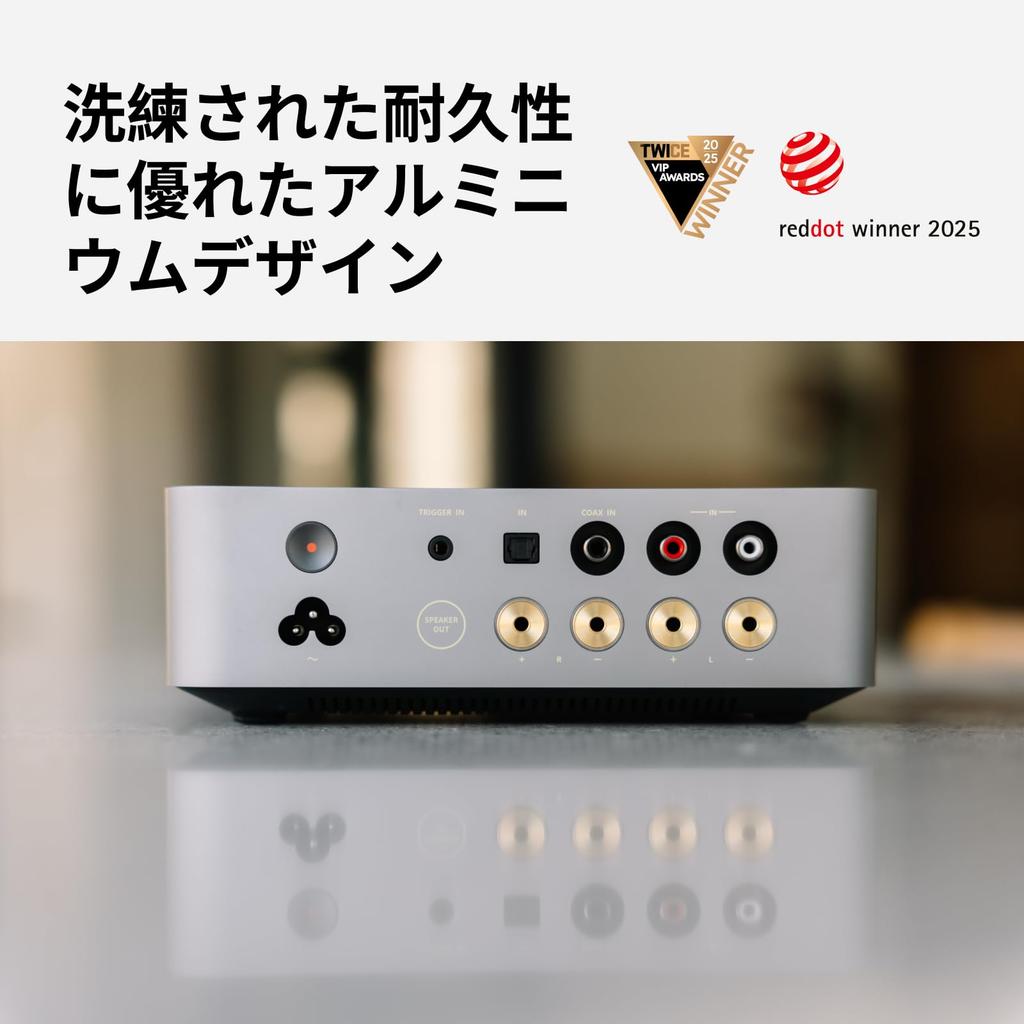 WiiM Vibelink Amp 100W Power Amplifier ESS 9039Q2M DAC TI TPA3255 Compatible with WiiM Digital Inputs Space Gray [Direct Import] & Mini/Pro/Pro