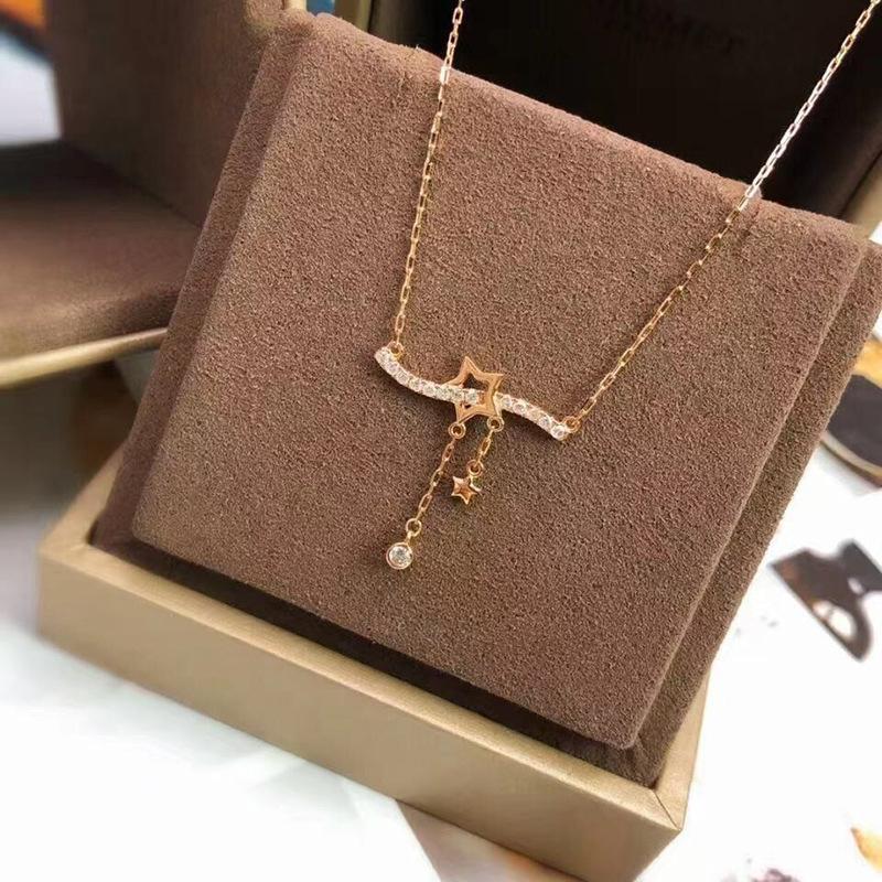 Marking Chain Accessories Pendant Fine Temperament Necklace Women S Collarbone Chain Jewelry Elegant Silver Fresh And Sweet