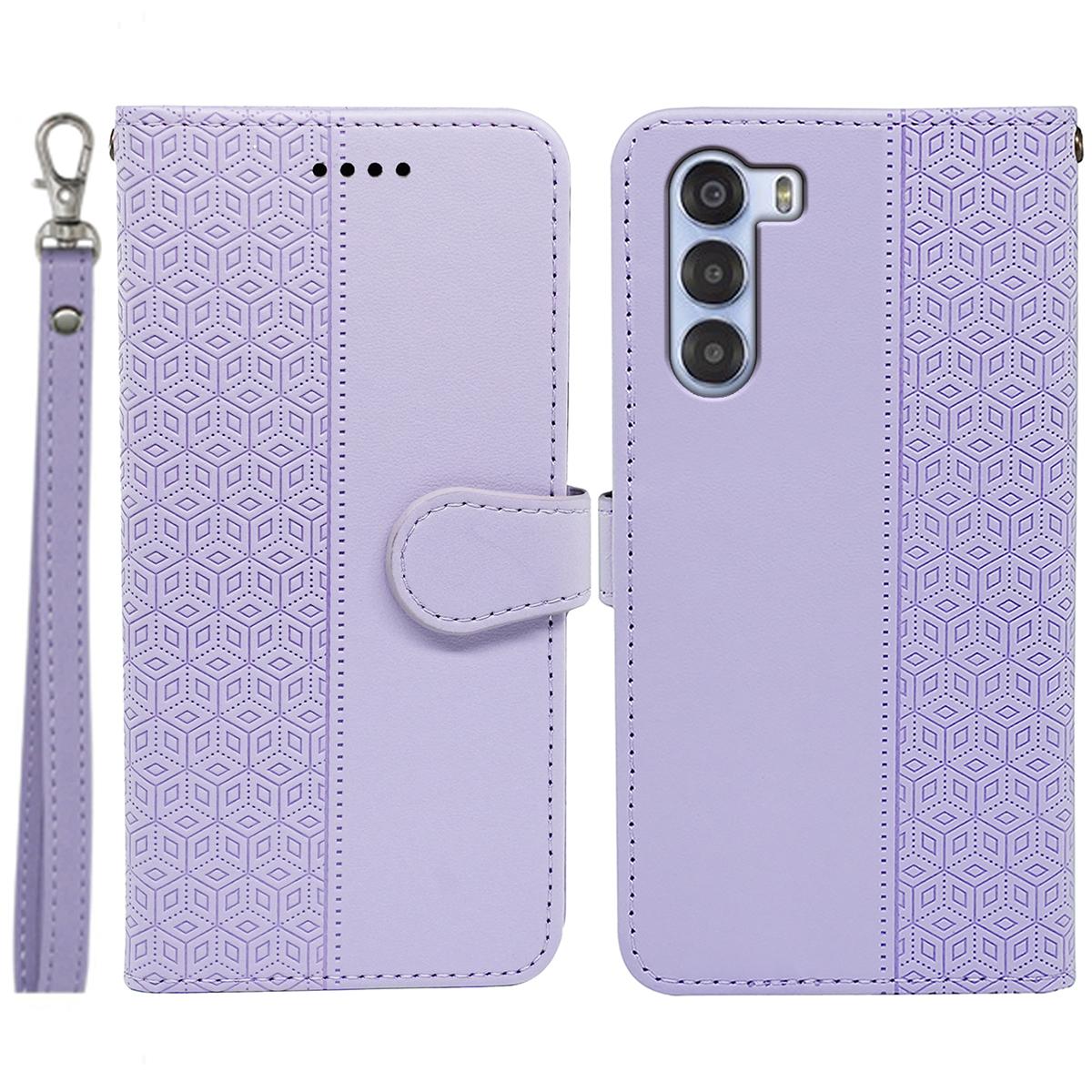 

Для ZTE nubia S 5G A403ZT Чохол-гаманець з візерунком, шкіряна відкидна кришка Purple