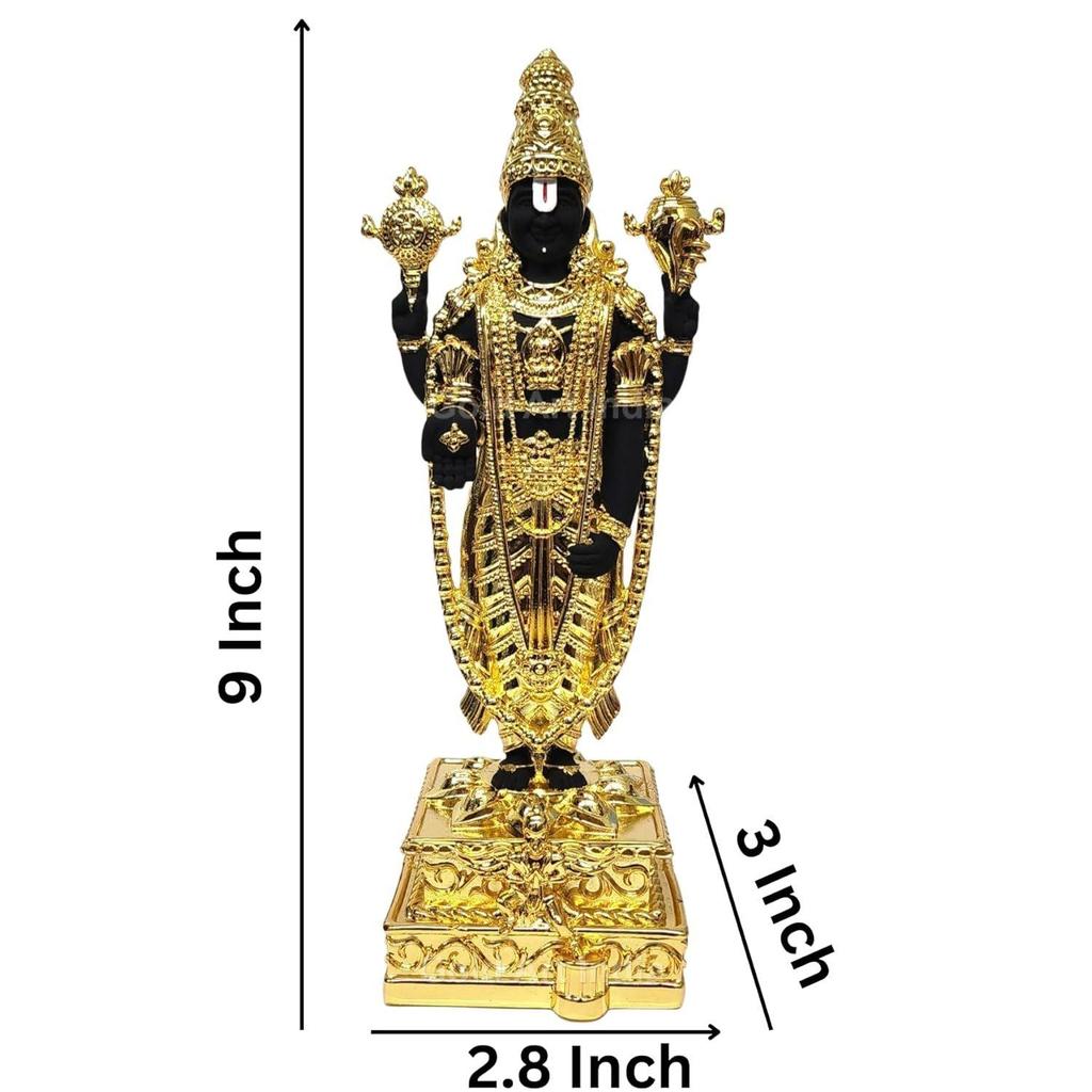 Lord Tirupati Balaji Idol with Garuda Murti for Mandir Pooja Room Lord Vishnu Shree Venkateswara Swamy Srinivasa Statue God Balaji Home Decor