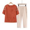 Elderly Women's Summer Short Sleeve Set