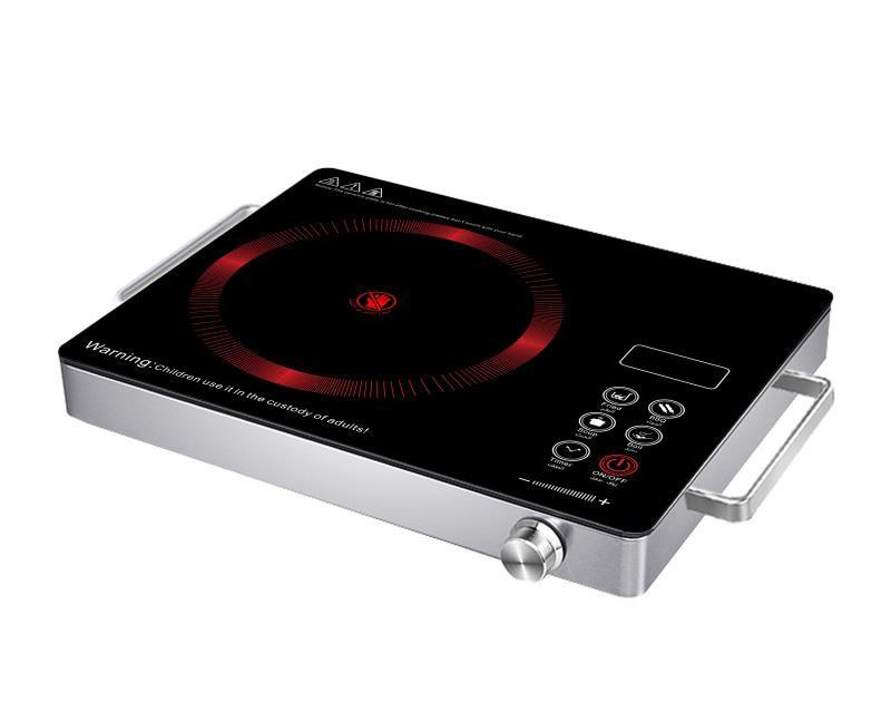 Double Head Electric Ceramic Cooker & Light Wave Oven - Touch Control, Pot Compatible, Household Appliance