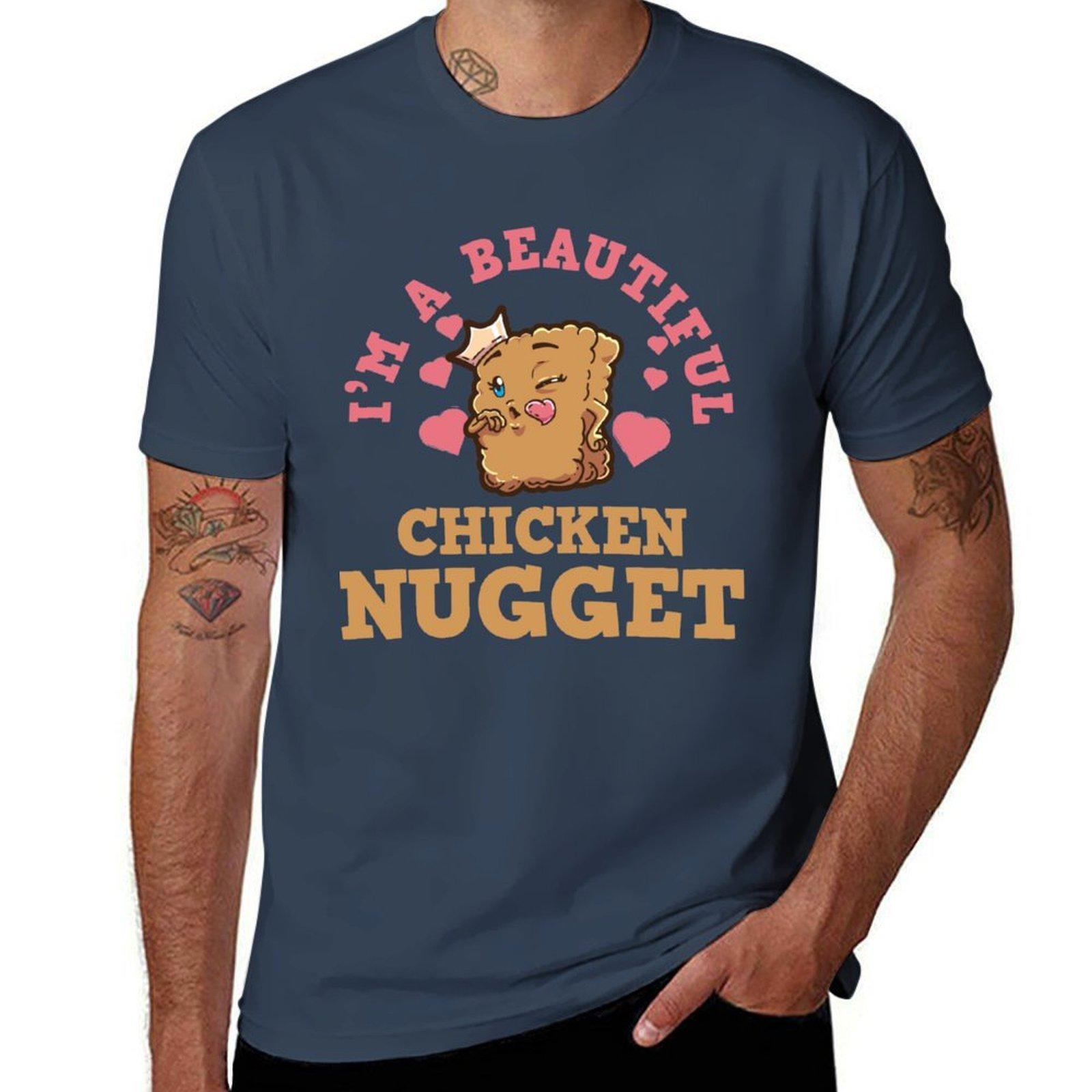 Chicken Nugget TShirt Casual Graphic Print Tee S