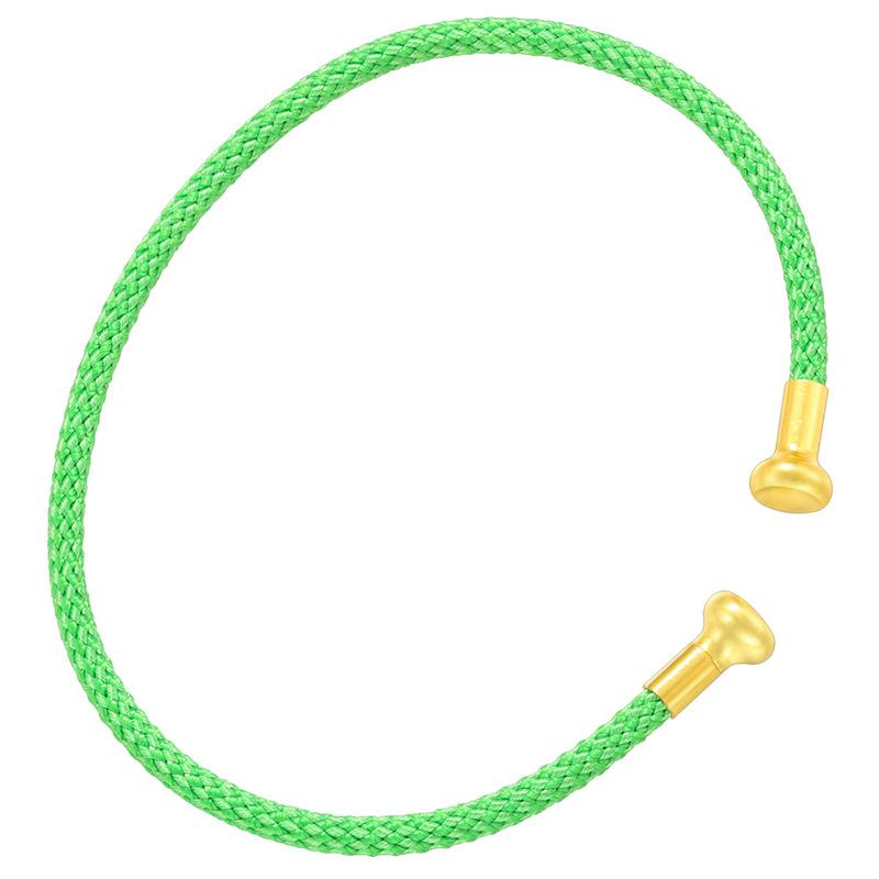 C-förmige elastische Öffnung 3 mm Schraubenarmband, personalisiertes DIY-Armband für Damen, Perlenabstandshalter Transferperle verstellbares Handseil Vl549