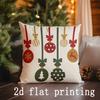 Home Decor Christmas-Themed Decorative Pillow Covers Pattern Cushion Cover Suitable For Sofa Bedroom Car Pillow Cover