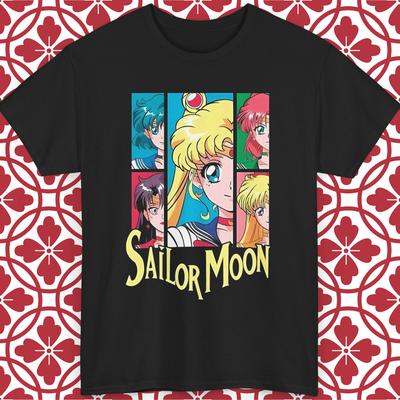 Maglietta Sailor Moon Guardians Grafica Anime Tutte le Taglie Unisex Vintage S-5XL