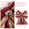 Beautiful 120cm Red And Black Buffalo Check Christmas Bow Decorative Tree Topper