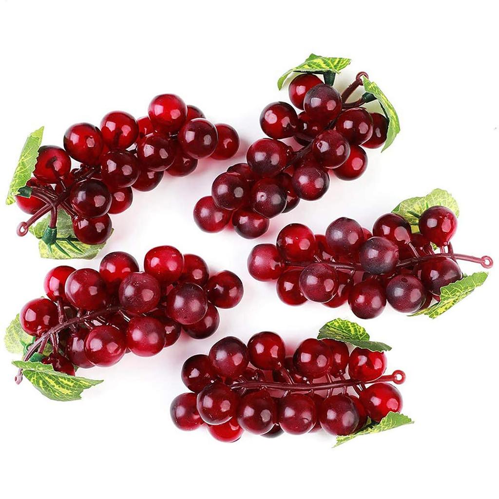 Artificial Grapes Bunches Simulation Fruits Grape Ake Grape Bundles For Home Kitchen Wine Decoration Wedding Party Table Decor