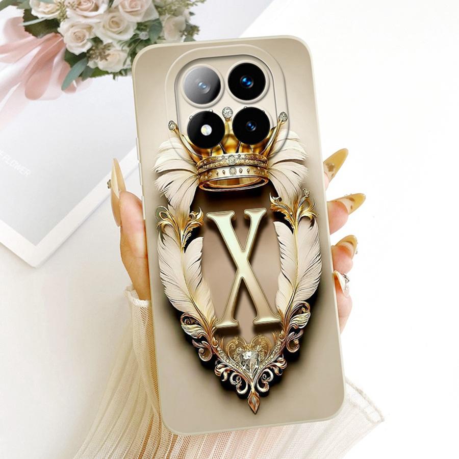 

For Xiaomi Redmi Note 14 Pro Plus Case Initial Letters Silicon Soft Back Cover For Redmi Note14 Case Note 14Pro Phone Funda Note 14 Pro Plus