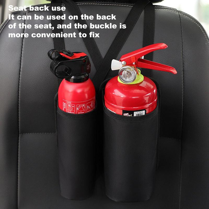 Car Seatback Bottle Bag Car Seatback Bag Travel Auto Bag Water Cup Storage Bag Fire Extinguisher Mount Holder For Car