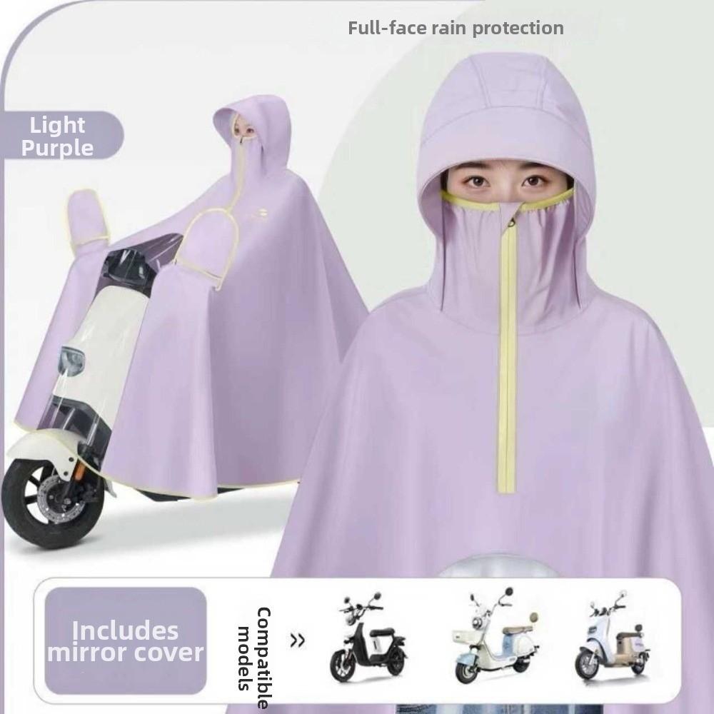 Full Coverage Electric Vehicle Raincoat High Neck Universal Raincoat Outdoor Motorcycle
