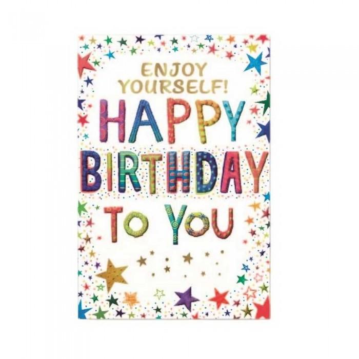 Simon Elvin Enjoy Yourself Happy Birthday Greetings Card (Pack of 6)