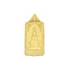 Tibetan Great White Pagoda Thangka Brass Gold-Plated Gahu Pendant Necklace