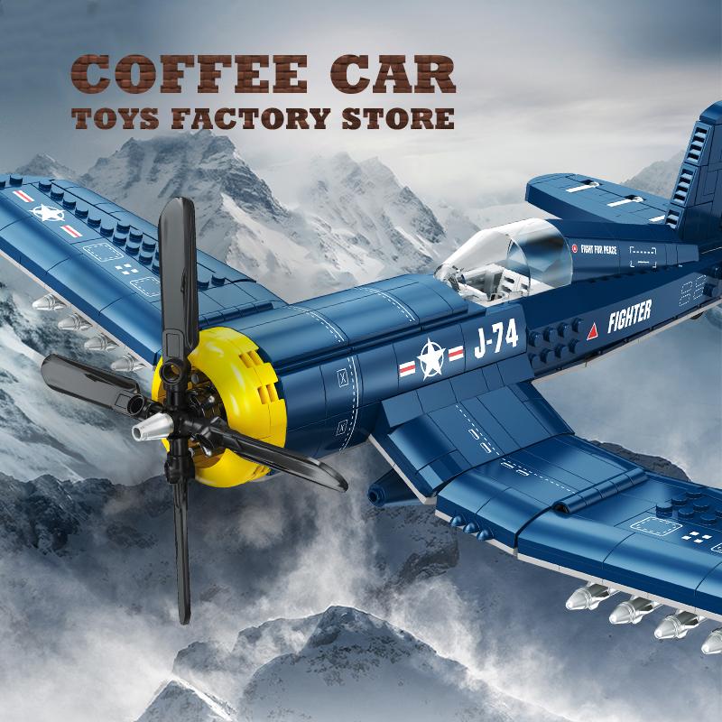 Non-Toxic Military Fighter Jets Moc Bricks 3D Model Creative Arms Warplane Building Blocks Plane Children Toys Kids Children Birthday Gift Diy