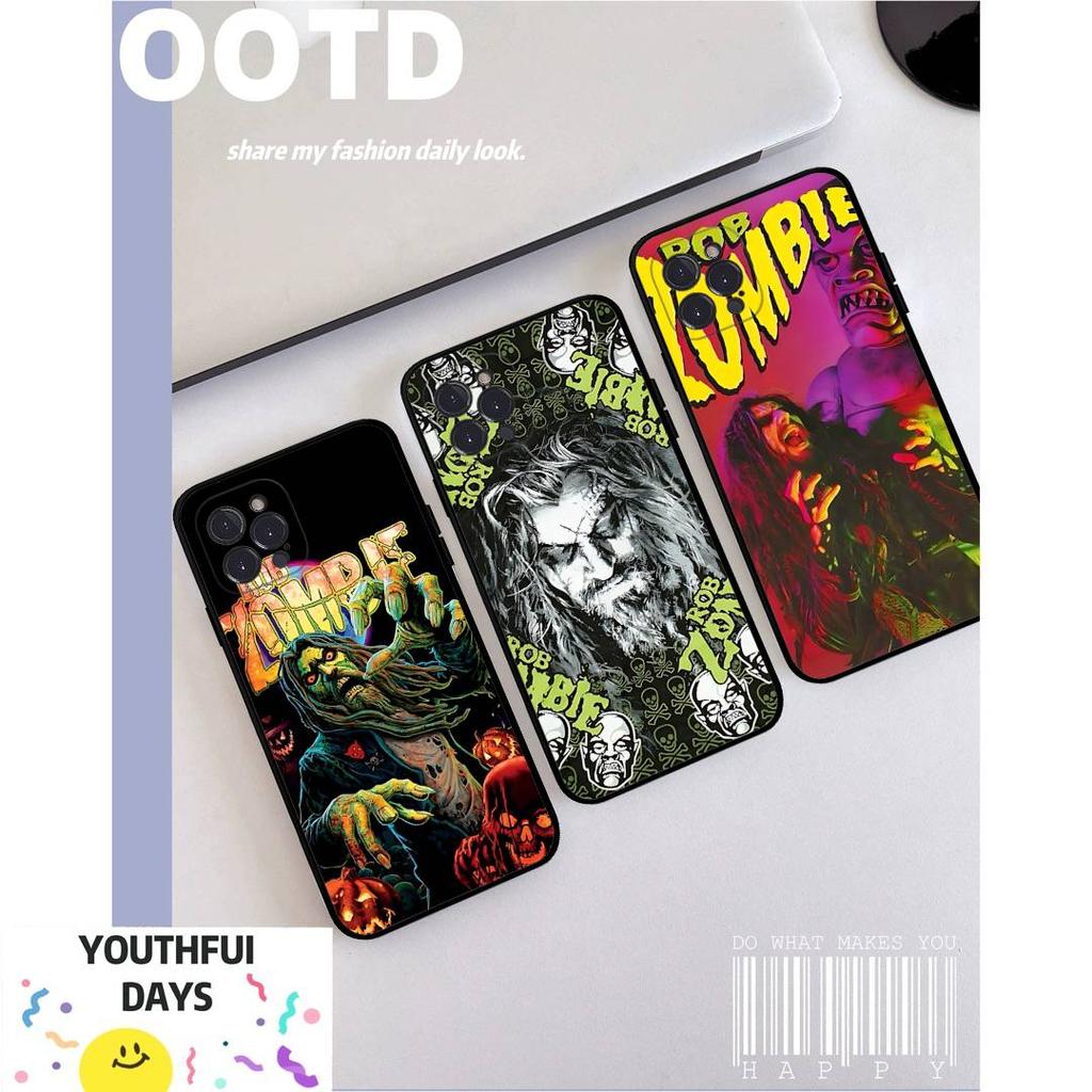 R-Rob Singer Z-Zombie Heavy Metal Band Phone Case For IPhone 17 16 15 14 13 12 11 Pro Max Plus Mini Soft Black Cover
