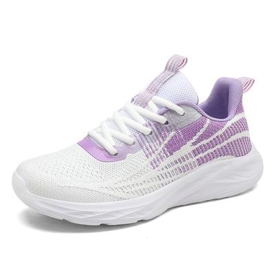 Dames Vliegweefsel Hardloopschoenen met Laag Uitgesneden Mesh Bovenwerk Lichtgewicht Ademend en Gedempt Sportschoenen Grote Maat Jogschoenen