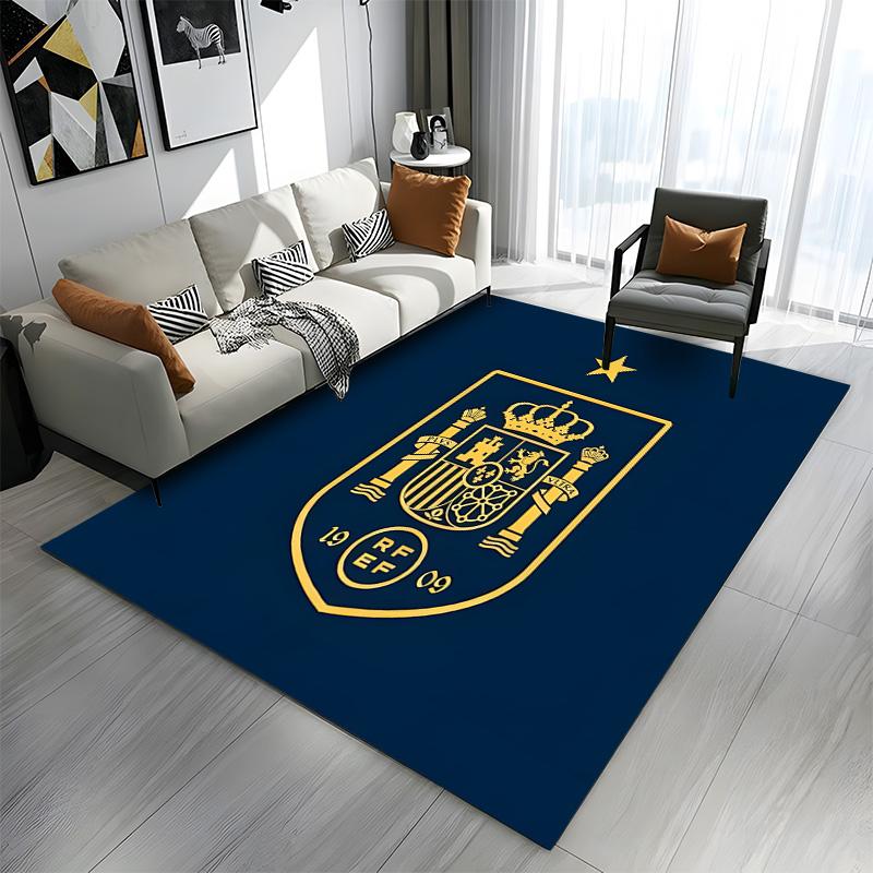 Spanish Football Crest Design Patterned carpet a non slip rug suitable for all seasons and any setting, gift
