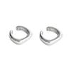 Hot Sale Unique Fake Piercing Metal Ear Clips Asymmetry Round Cartilage Ear Clip for Women Fashion Jewellery Christmas Gift