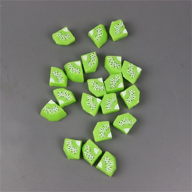 10PCS Colorful Fake Fruit Blocks Double Side Decorative Artificial Fruit Model